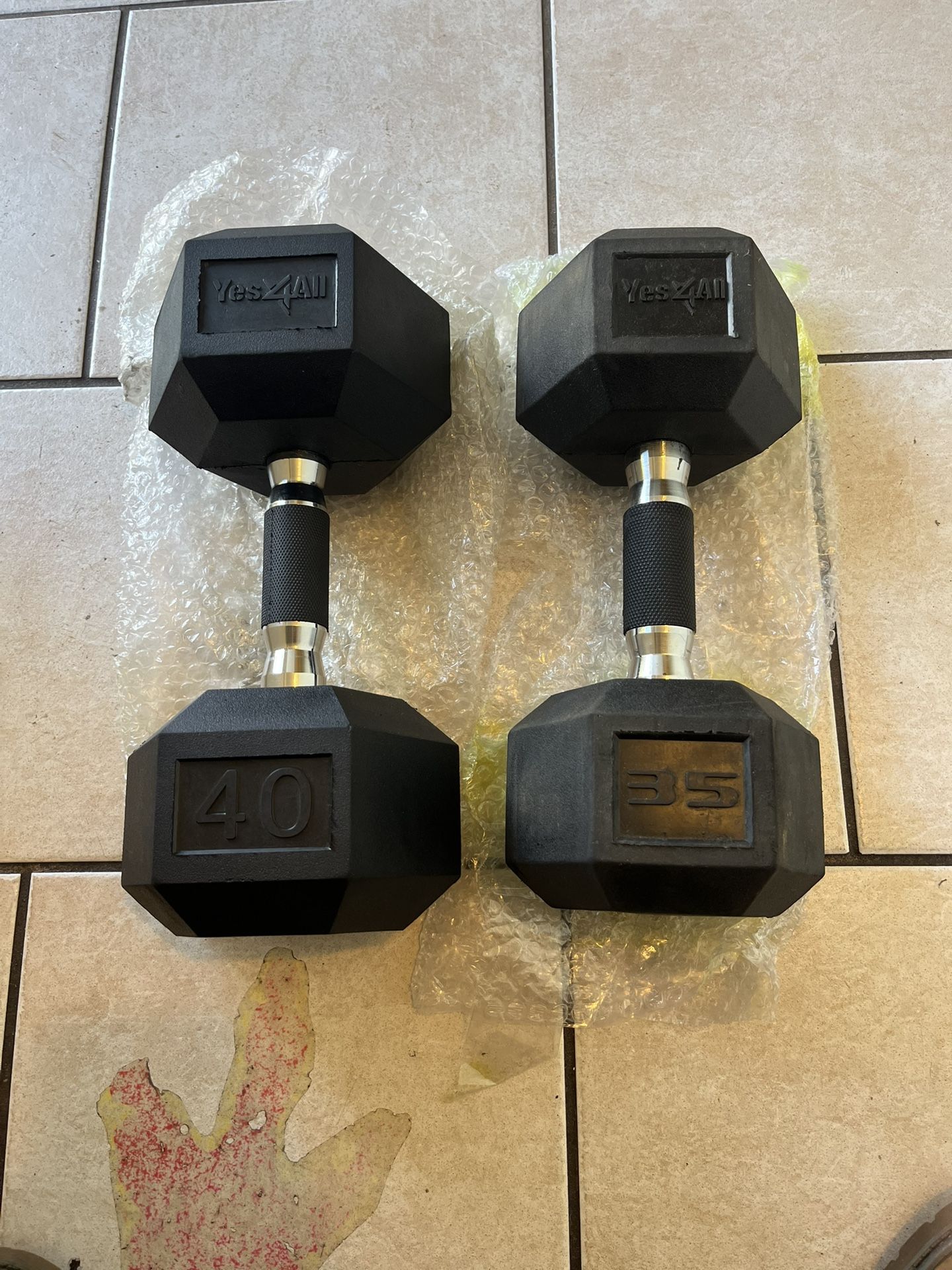 35 & 40lbs Miscellaneous Dumbbells W/ No Pair