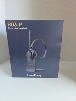 Rownfusny R03-P Bluetooth Wireless Headset with Mic New Open Box