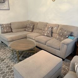 Living Room Set Sectional Chair Ottoman 