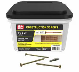 Grip-Rite #9 x 3 in. Star Drive Dual Flat Head Coarse Construction Screws 10 lb. Box