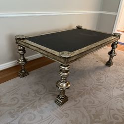 Eclectic Coffee Table with Pair of Webback Italian Chairs