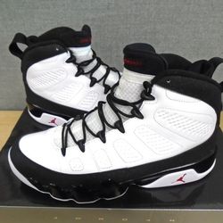 

Jordan 9 Retro (Wht/Blk/Red) '2010 Release #302370-102, Men's Size 10

