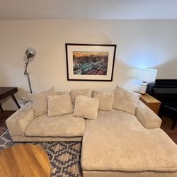Remy Beige Reversible Sectional Couch – Super Comfy! $400 OBO