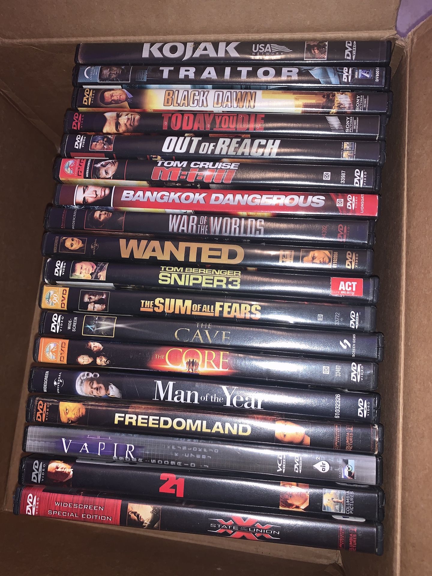 PRICE FIRM 19 DVDs with cases lightly used in excellent condition