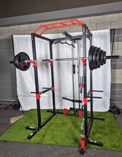 New power cage squat rack