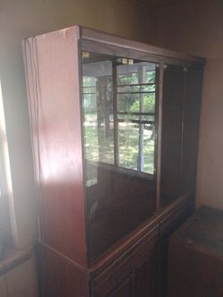 Antique Lite Up China Cabinet 