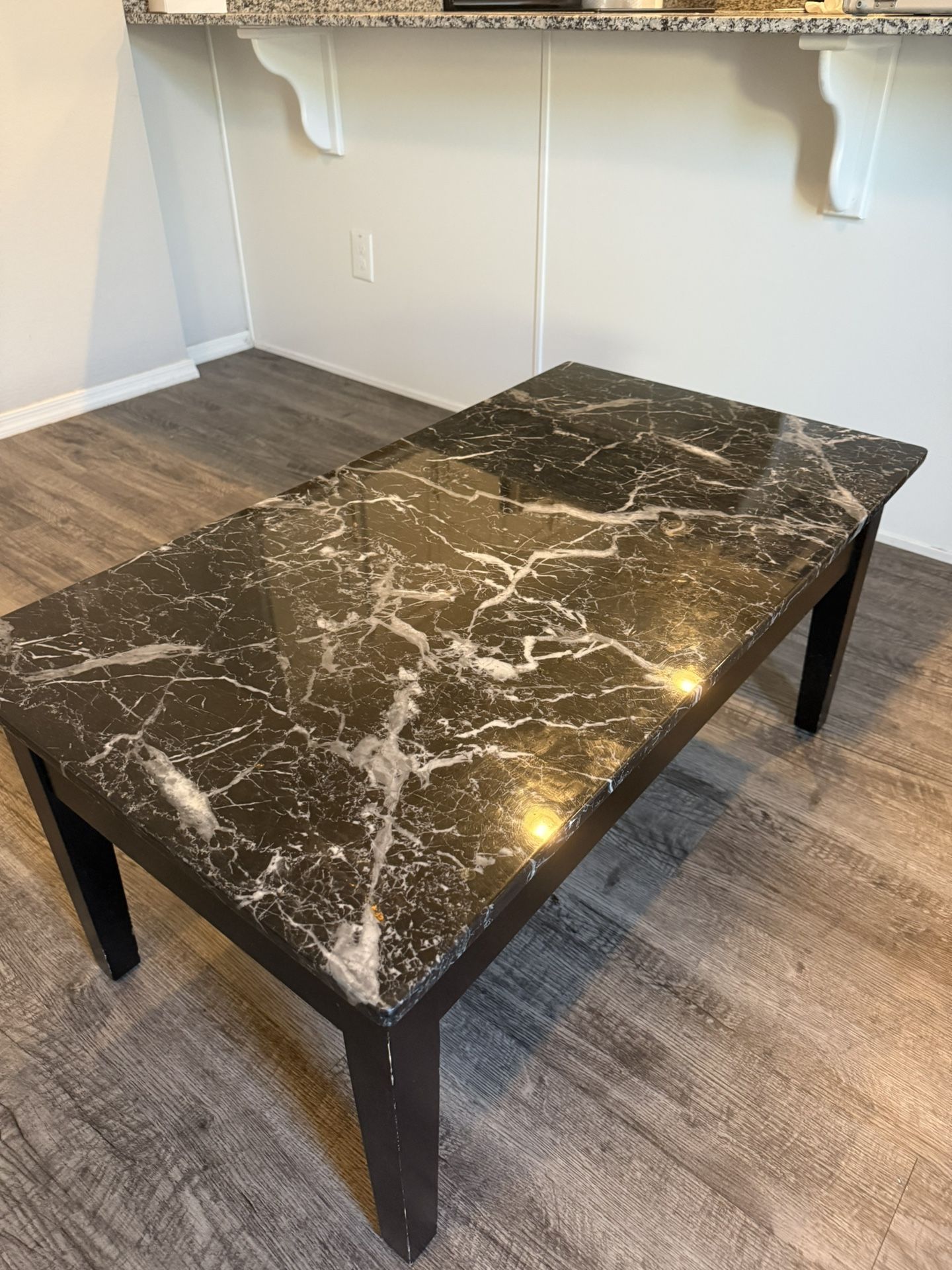 Dorel Living Black Faux Marble Lift Top Coffee Table