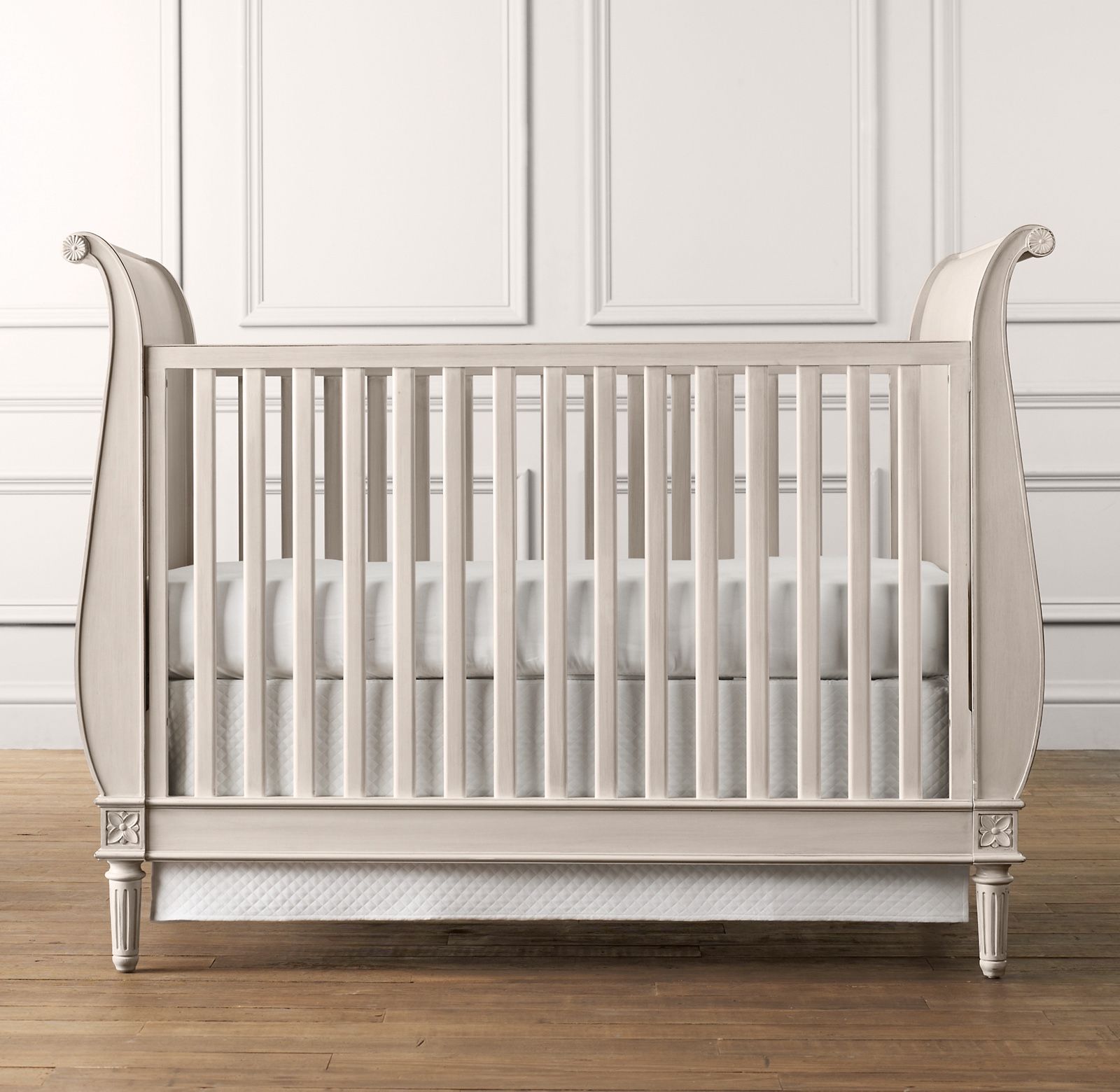 Restoration Hardware Emilia Sleigh Crib & Conversion Set