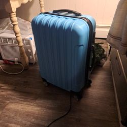 Light Blue Medium Suitcase 