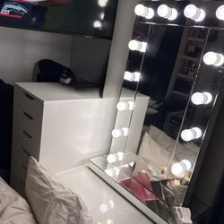 Mirror Table And Vanity Also Glass Dresser And Alex Drawers