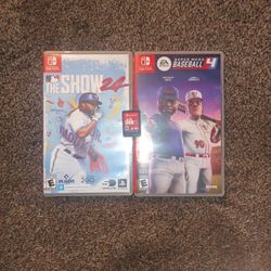 Baseball Bundle Of Games Includes: The Show 24, The Show 22 (No Box) And, Super Mega Baseball For Nintendo Switch 