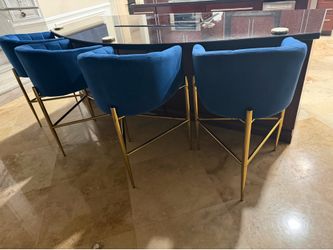 Gorgeous blue velvet Counter Stools