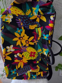 Floral Luggage Bag YKK tropical print
