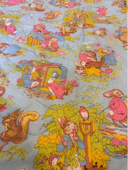 Vintage Beatrix Potter Quilted Blanket Ginger & Pickles
