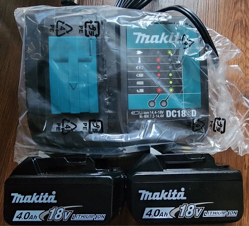 Makita X2 4.0 Batteries And Charger