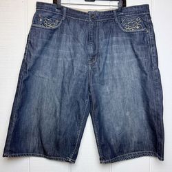 Ecko Unltd Jeans Shorts Mens 36”(40x14)Jorts Baggy Loose Carpenter Denim VTG Y2K