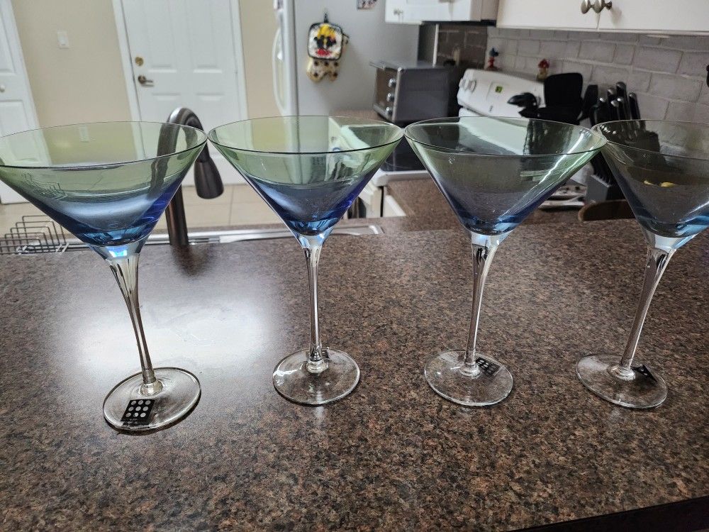 Circleware Sunset Two Toned Martini Glasses