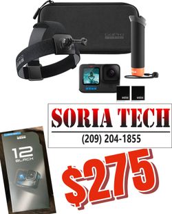 GoPro HERO12 Black + Accessories Bundle, Includes Handler + Head Strap 2.0 + Enduro Battery + Carrying  Case