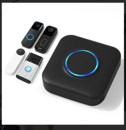 Smart WiFi Wireless Doorbell Chime for Google Nest, Ring, Blink - App-Connected with LED Light, No Wiring Required (1pack, Black)