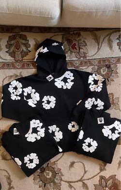 Denim Tears Cotton Wreath Hoodie Black
