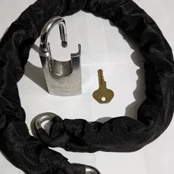 Master Lock Pro Series Shrouded Padlock Steel Body 7045 w/ 3/8" 35 inch Chain