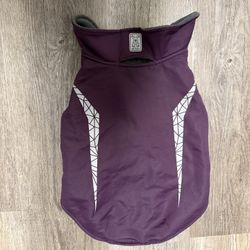 RC Pet Products Cascade Jacket Fleece Lined Water Resistant Dog Raincoat, Size 16, Plum Purple