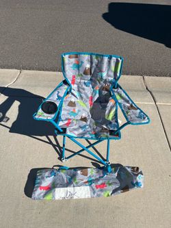 Kids Folding Camp Chair with Dinosaur Print