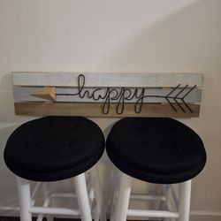 "Happy" Wood Wall Decor 