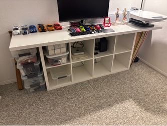 MOVING SALE! IKEA Kallax 4 x 2 storage shelf stand desk