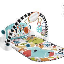 Brand New Fisher-Price Glow and Grow Kick & Play Piano Gym Baby Playmat with Musical Learning Toy, Blue