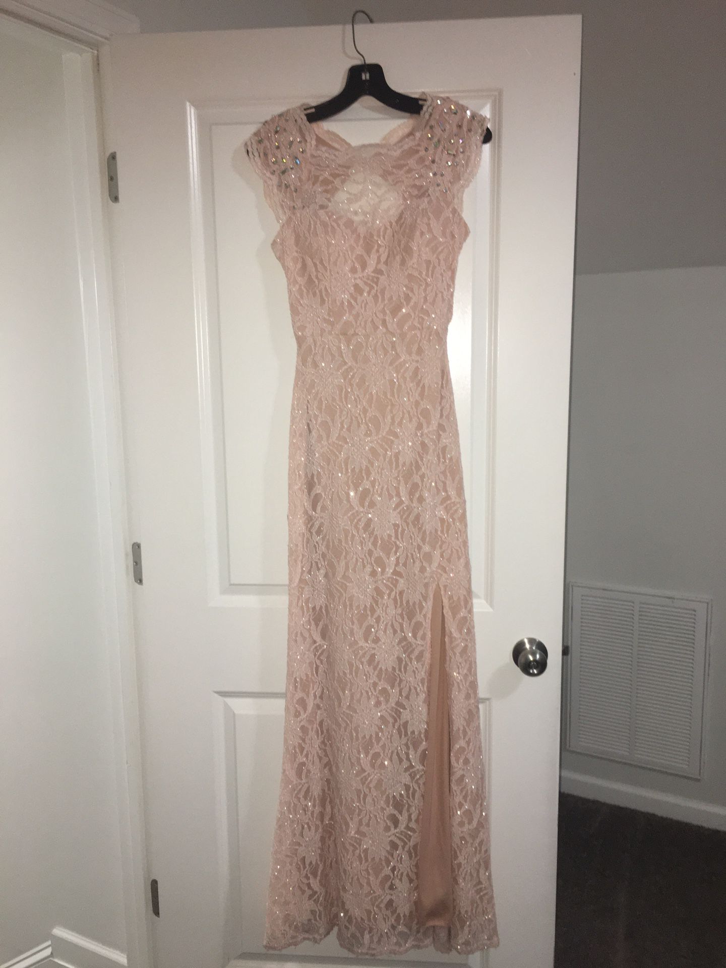 Light Pink Lace Gown