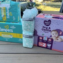 Size 2 Diaper Lot