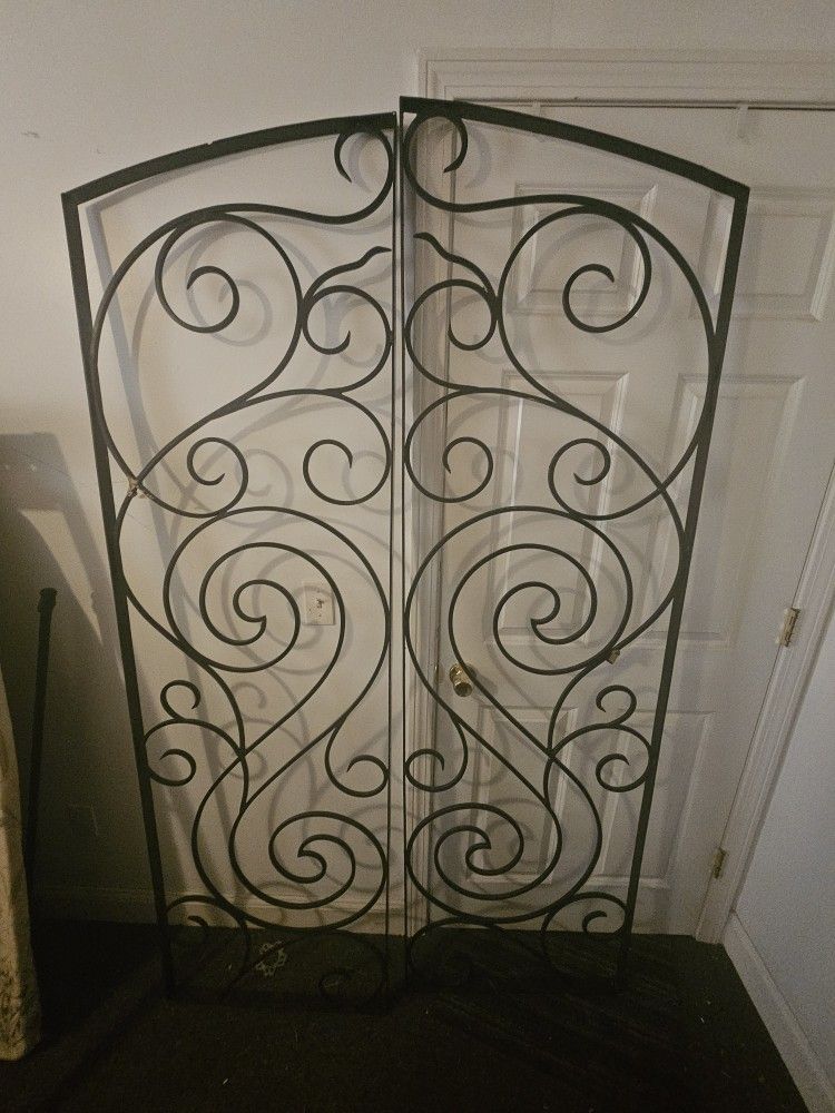 Antique Wrought Iron Door Screens
