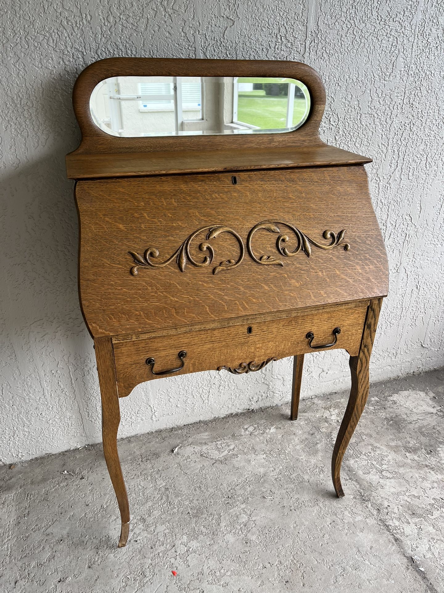 Antique Larkin Co. Victorian Oak Secretary Desk