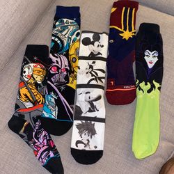MUST GO ASAP: DISNEY STAR WARS CAPTAIN MARVEL KINGDOM HEARTS MALEFICENT SOCKS 