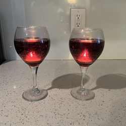 PartyLite Wine Glass Candle Holders