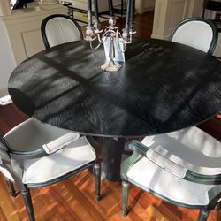 Black Joss & Main Adara Pedestal Dining Table 