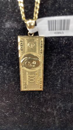 100 Dollar Bill Pendant