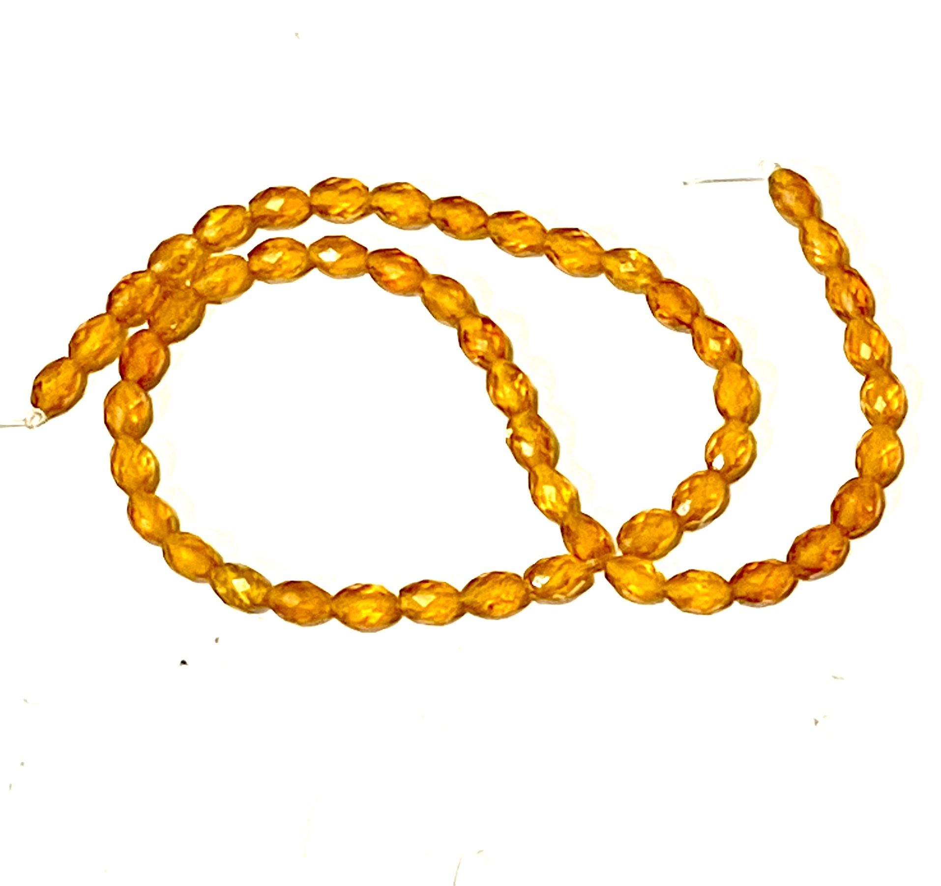 Strand Of Faceted Baltic Amber Beads
