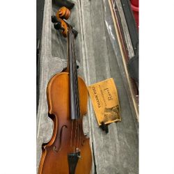 $100🪴🪴🎻 Ravel 4/4 Size Student Violin Outfit with Bow & Lightweight Case👌🆕️OpenBox‼  Z-3
