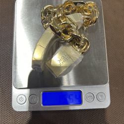 10k Gold SOLID chino Link Bracelet 9inch, 19mm For A Good Price!!