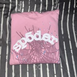 Sp5der hoodie pink