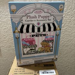 Sophia’s Plush Puppy with Carrier and Accessories for 18" Dolls