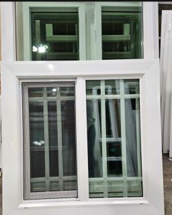 White PVC Sliding Window with Screen