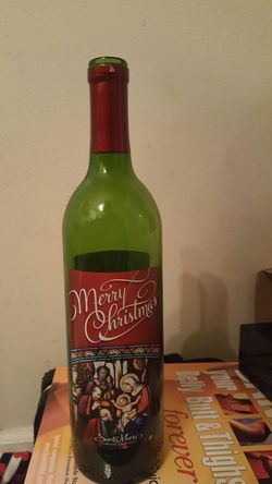 (Empty) Wine Bottle in celebration of Jesus Christ's Birthday