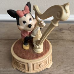 Disney Minnie Mouse Musical Figurine harp was repaired Just $15 xox