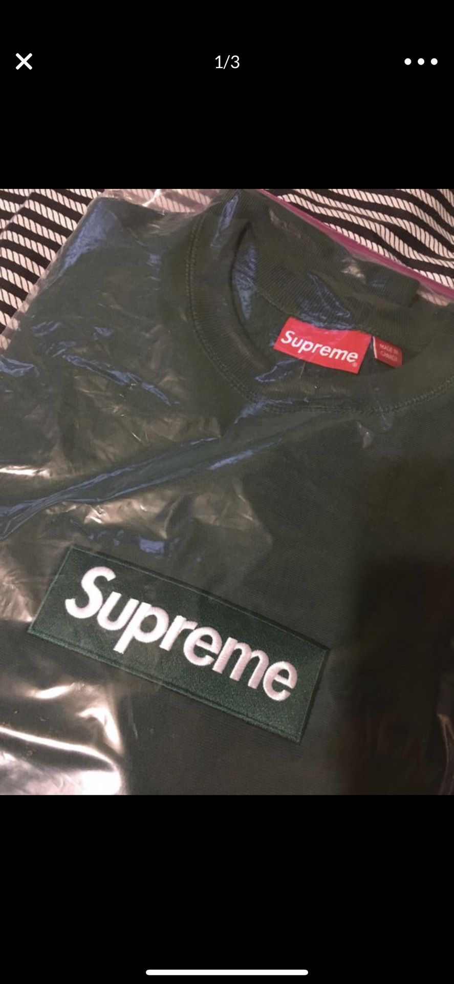 Supreme box logo large crewneck green