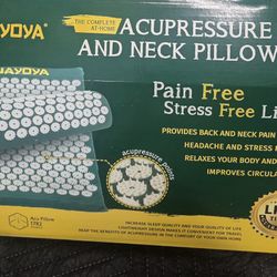 NEW! Nayoya Accupressure Mat and Neck Pillow Set