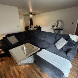 Grey U Shaped  Couch 
