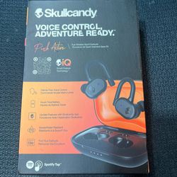 Skullcandy Push Active In-Ear Wireless Earbuds True Black/Orange NEW IN BOX